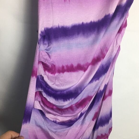 Boho Pink and Purple Tie Dye Body-Con Mini Dress - Picture 5 of 10